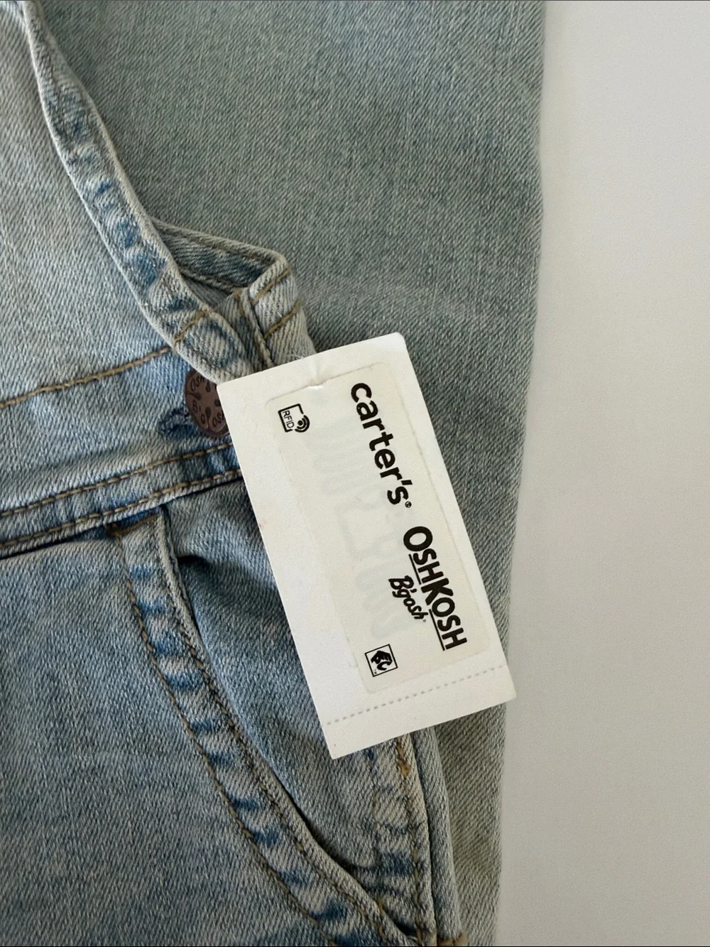 OshKosh B'gosh Light Blue Denim Kids Overalls size 5T NWT